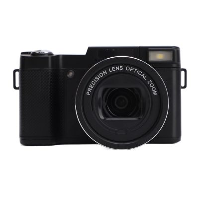 4K Digital Camera Black 48MP Photo Resolution 16x Digital Zoom 4K Video Recording 3 Inch Full Display ABS & Aluminum Material. Ideal for Travel & Selfies