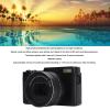 4K Digital Camera Black 48MP Photo Resolution 16x Digital Zoom 4K Video Recording 3 Inch Full Display ABS & Aluminum Material. Ideal for Travel & Selfies view 2