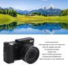 4K Digital Camera Black 48MP Photo Resolution 16x Digital Zoom 4K Video Recording 3 Inch Full Display ABS & Aluminum Material. Ideal for Travel & Selfies view 3