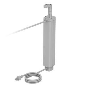 DirectNine Basics Neat Up 2.0, Height-Adjustable Cable Management, Power Only, Grey NU2NAPWG
