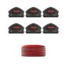 DS18 Speaker Cable for Audio Applications 12-GA Ultra Flex Wire Red and Black 100FT + 6X Distribution Block 2X 0-GA in 4X 0-GA Out - Nickel Plated - Power Ground Distribution Block view 1