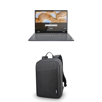 Bundle of Lenovo IdeaPad Flex 3i Chromebook Laptop, 15.6 FHD, Intel Pentium N6000, 8GB RAM, 128GB SSD, 1080p, Touchscreen, Abyss Blue + Lenovo Laptop Backpack B210, 15.6-Inch Laptop/Tablet, Black