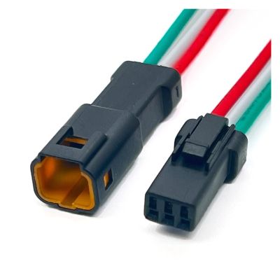 DLAHPJPT Automotive Electrical connectors 2 3 4 6 8 Pin JST Motorcycle Miniature Small Current W/a*t*e*r-p*r/o*o/f Connector Car Rearview Mirror Harness Black Special(3P Wire Harness,1 Pc)