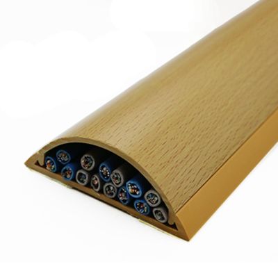 RENLXFI Cable Covers for Hard Wood Floor/Wall, Waterproof PVC Lamp Computer TVs Wire Protector Half Round, Self Adhesive Antique Cord Hider Concealer - Kitchen/Bedroom/Home(13 Cables)