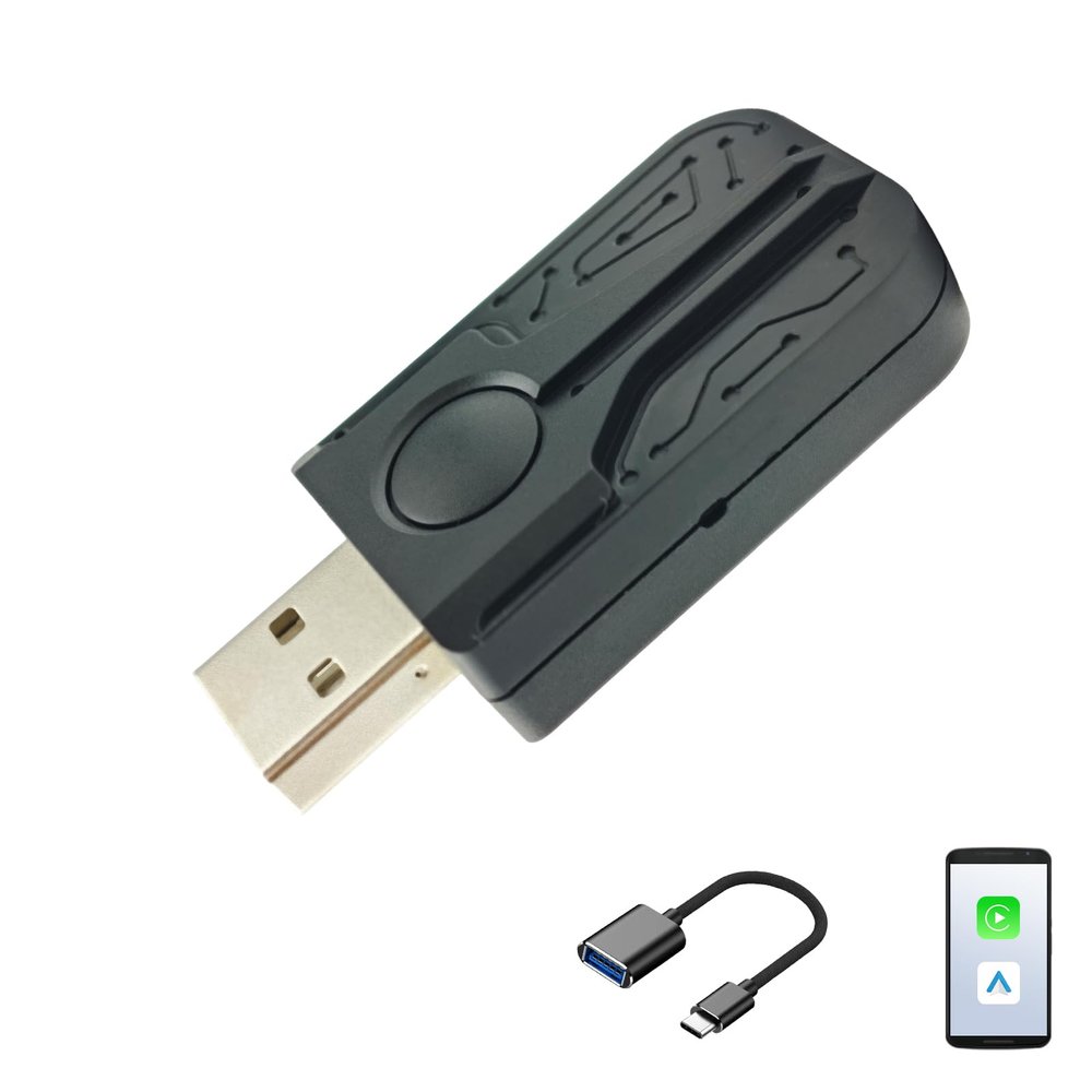 Autonano USB Carplay Wireless Adapter, Android Auto Adapter Dongle, Easy Plug & Play, Compatible with Cars from 2016 & iPhone Android Phone 2026 Upgrade