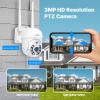 5mp, Two-Way Audio, 360 Tracking Monitoring Camera Wireless Hiseeu Integrated NVR 1920P 5-megapixel 4-Piece Set with Built-in 1TBHDD can be Added to 10 Channels for Remote Monitoring view 4