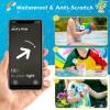 Waterproof Bracelet for Airtag (Gen 1 & 2) Kids 4 Pack, Soft Nylon Hidden Air Tag Wristband Full Cover Lightweight GPS Holder Compatible with Apple AirTag Band for Toddler Child (Black/Blue/2 Rainbow) view 4
