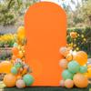 7.2FT Orange Arch Backdrop Cover - Polyester Fitted Wedding Arch Stand Covers Round Top Chiara Arch Backdrop Cover for Birthday Party Banquet Photo Background Decoration view 3