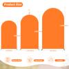 7.2FT Orange Arch Backdrop Cover - Polyester Fitted Wedding Arch Stand Covers Round Top Chiara Arch Backdrop Cover for Birthday Party Banquet Photo Background Decoration view 4