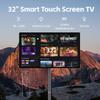 BFSign 32 inch portable tv on wheels,8G +128G,8-core qualcomm cpu rolling tv with 4K camera, 1080p built-in battery(4-6h),android 13 OS, full swivel rotation view 2