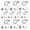 JUYODE 10 Pcs BD502 BD502i Earpiece for Hytera BD552i PD562 PD482i PD402i HYT TC-508 TC-580 TC-610 RCA RDR2500 2550 2600 XR150 D Shape Surveillance Walkie Talkie Radio Headset Ear Piece with PTT Mic view 1