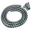 Spiral Protector Cable Organizer Tube Spiral Cable Sleeve Cable Wire Wrap Cable Winder Wire Cord Protector Flexible Tube Management Storage Pipe Wraps Cable(Grey,ID 22mm 1.5 Meter) view 1