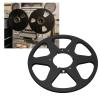 10 Inches Takeup Reel, 6 Holes Empty Tape Reel for 1/4 Inch Tapes and 10in Diameter Open Reel Deck, Aluminum Alloy Universal Open Reel Sound Tape Empty Reel (Black) view 2