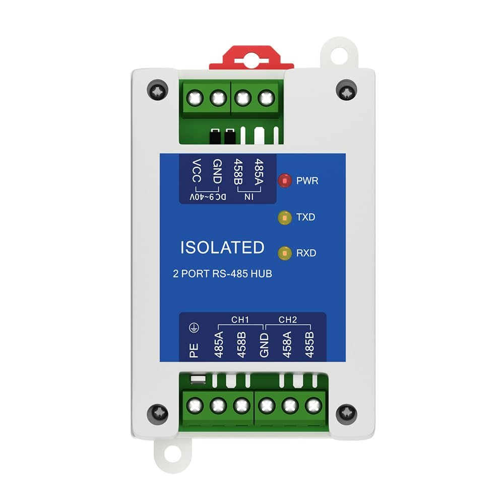 2 Channel RS485 Repeater Industrial Grade E810-R12 Power Signal Isolation ESD Protection DC 8-28V Rail Mounting High Speed