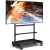 YOMT 40-86 Inch L Shape Universal TV Stand - 1.57in Round Tube, 68kg Capacity, 6-Position Height Adjustable, Tilt, Wire Management Mobile view 1