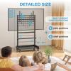 YOMT 40-86 Inch L Shape Universal TV Stand - 1.57in Round Tube, 68kg Capacity, 6-Position Height Adjustable, Tilt, Wire Management Mobile view 2