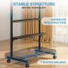 YOMT 40-86 Inch L Shape Universal TV Stand - 1.57in Round Tube, 68kg Capacity, 6-Position Height Adjustable, Tilt, Wire Management Mobile view 3