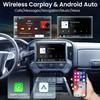 2K Screen 8G+128G Car Stereo Radio for Chevy Silverado and GMC Sierra 2014-2018: 13.1 Inches Touch Screen with Wireless CarPlay Android Auto Bluetooth 5GWiFi Android13 (Support upgrade to Bose system) view 3
