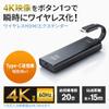 Sanwa Supply VGA-EXWHD12CTX 4K Compatible Wireless HDMI Extender (for Type-C Connection, Transmitter Only) view 2