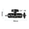 CAMVATE Universal Magic Arm + Crab Clamp+ 1/4"-20 Ball Head with Bottom Pedestal Mount view 3