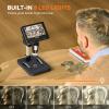 Elikliv Coin Microscope, 4.3'' LCD Digital Microscope 1000x, Coin Magnifier with 8 Adjustable LED Lights, PC View Compatible with Windows/Mac, EDM4B, Black view 4