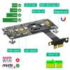 JMT M.2 NGFF M-Key to PCI- E 1X 4X Extension Cable Compatible with M.2 NVME SSD with Cooling Fan Automatic Discoloration LED (1X,10CM) view 2
