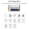2.13inch E-Paper HAT+ for Raspberry Pi 5 4B 3B+ 3B Zero W Zero 2 W Jetson Nano, E-Ink Display 250x122 SPI Interface HAT+ Standard with Pwnagotchi Tutorial Support Partial Refresh view 2