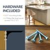Iron Supports Front Mount Heavy-Duty Countertop L Bracket - Steel Mounting Support Bracket for Knee Walls, Kitchen Island Countertops, Breakfast Bars (Matte Black - 16" Deep x 9" High) view 4