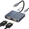 Laptop Docking Station Dual Monitor, USB C Docking Station for Dell/HP/Lenovo/Mac, Dual HDMI Adapter for 2 Monitors, USB Type-C Hub with USB3.0/PD, USB C to Double HDMI Adapter view 1