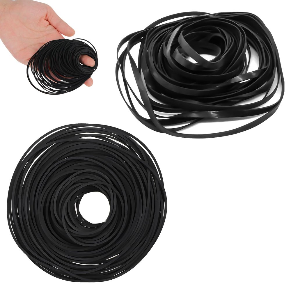 100 Pcs Recorder Rubber Belts Cassette Recorder Repair Maintenance Mix Flat Cassette Tape Machine Rubber Belts 40-135 mm Cassette Recorder Belts for DVD CD LD VCR Repeater Drives 1mm and 4mm Width