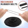 100 Pcs Recorder Rubber Belts Cassette Recorder Repair Maintenance Mix Flat Cassette Tape Machine Rubber Belts 40-135 mm Cassette Recorder Belts for DVD CD LD VCR Repeater Drives 1mm and 4mm Width view 3