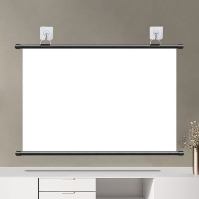 Wall-Mounted Projection Screen - Outdoor Foldable Mobile Movie Screen 4:3/16:9 HD Anti-Crease Portable Projector Screen, 170 Wide Angle, for Indoor Movies, Conferences, Games (60) ( 100inch 4:3)