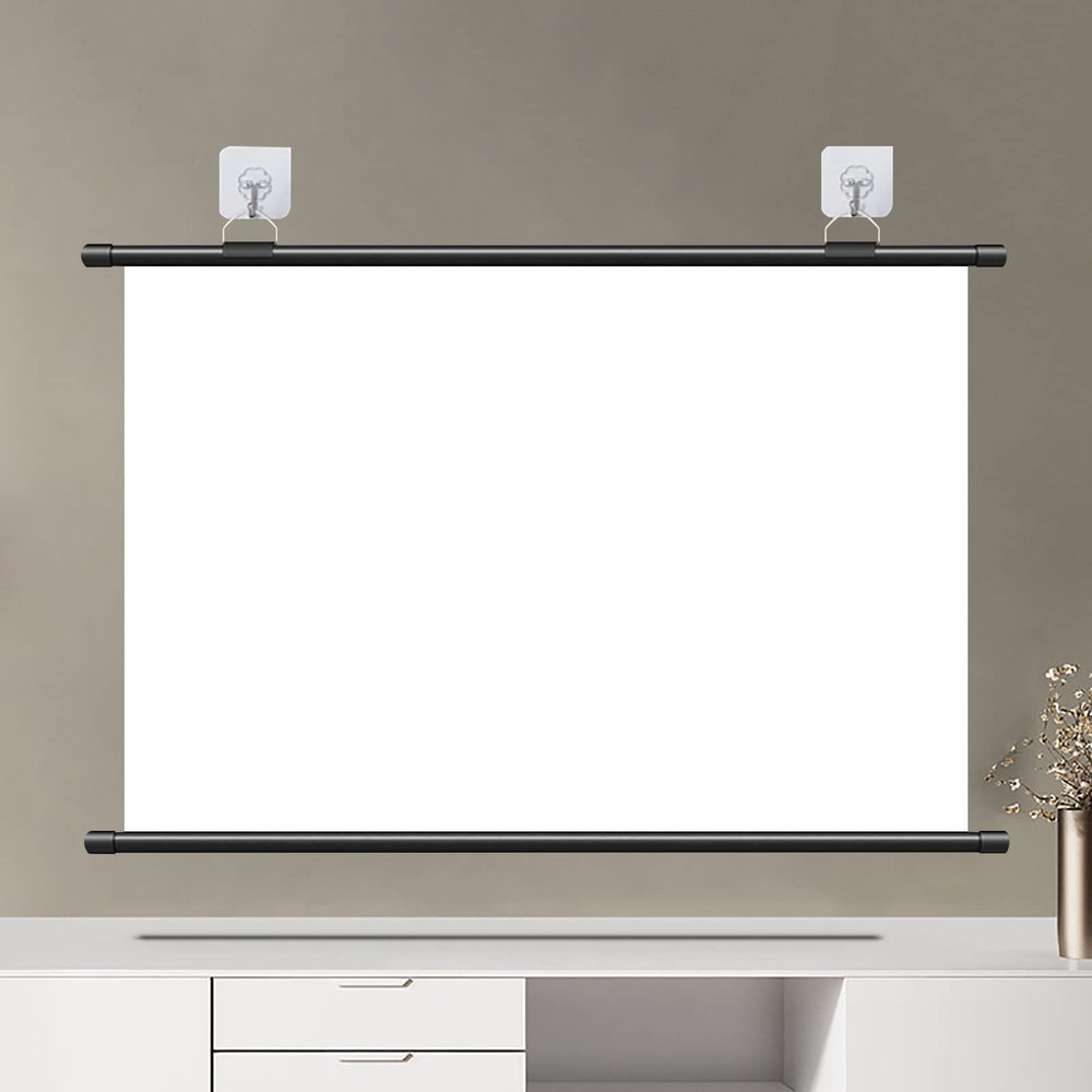 Wall-Mounted Projection Screen - Outdoor Foldable Mobile Movie Screen 4:3/16:9 HD Anti-Crease Portable Projector Screen, 170 Wide Angle, for Indoor Movies, Conferences, Games (60) ( 100inch 4:3)