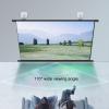 Wall-Mounted Projection Screen - Outdoor Foldable Mobile Movie Screen 4:3/16:9 HD Anti-Crease Portable Projector Screen, 170 Wide Angle, for Indoor Movies, Conferences, Games (60) ( 100inch 4:3) view 3