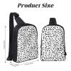 Black And White Polka Dot Adjustable Strap Large Capacity Double Layer Crossbody Chest Bag 7.7x2.4x11.8in For Camping Travel Daily Leisure Activities view 3
