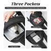 Black And White Polka Dot Adjustable Strap Large Capacity Double Layer Crossbody Chest Bag 7.7x2.4x11.8in For Camping Travel Daily Leisure Activities view 4