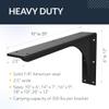 Iron Supports Front Mount Heavy-Duty Countertop L Bracket - Steel Mounting Support Bracket for Knee Walls, Kitchen Island Countertops, Breakfast Bars (Matte Black - 20" Deep x 12" High) view 2