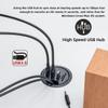 ChenYang USB 3.0 Flush Mount Desktop HUB,3 USB 3.0 Port HUB Grommet Hole 2.36"(60mm) with SD/TF Card Reader Port view 2