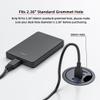 ChenYang USB 3.0 Flush Mount Desktop HUB,3 USB 3.0 Port HUB Grommet Hole 2.36"(60mm) with SD/TF Card Reader Port view 3