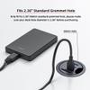 ChenYang USB 3.0 Flush Mount Desktop HUB,2 USB 3.0 Port/1 USB C Port HUB Grommet Hole 2.36"(60mm) with SD/TF Card Reader Port view 4