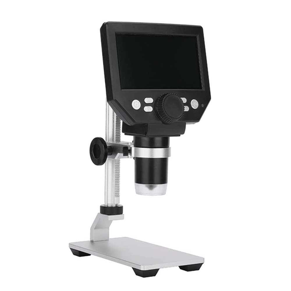 WEIWO Electronic Microscope 1-1000X Digital Soldering Video Microscopes 4.3" LCD Magnifying Camera Metal Stand Magnifier