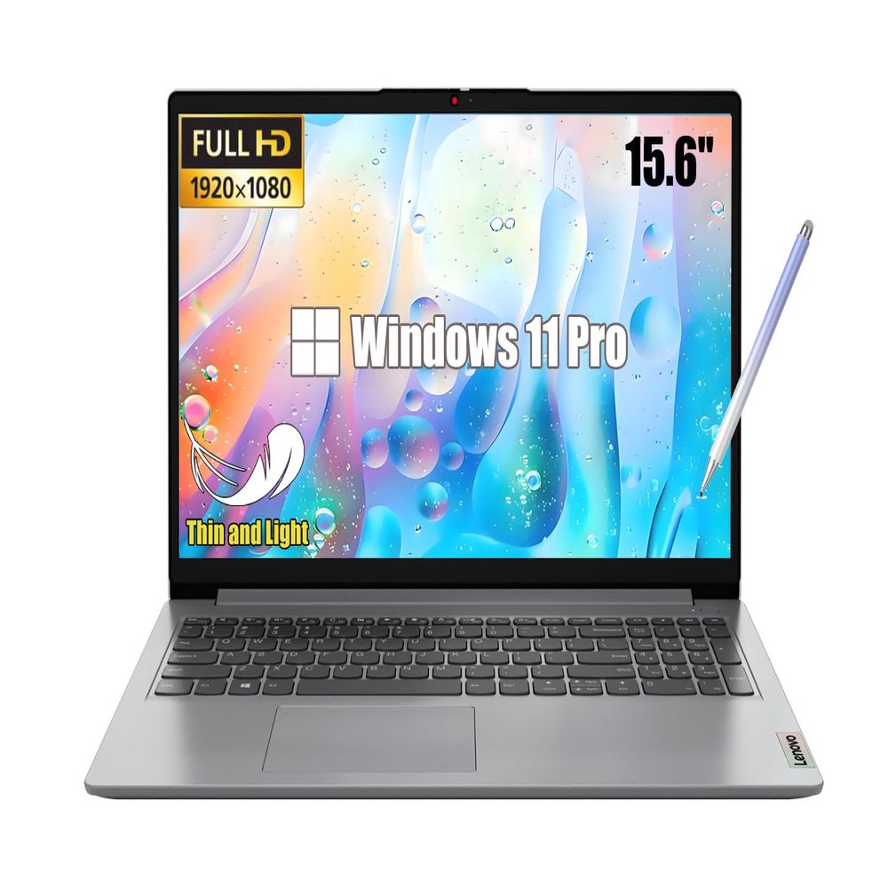 Lenovo IdeaPad 15.6" FHD 1080p Touch Laptop - Intel Core i3-1215U  24GB RAM  1TB PCIe SSD  Wi-Fi 6  Webcam Stylus Pen  Cloud Gray  Windows 11 Pro