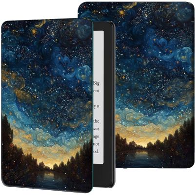 DHYYDSQZ Slim Case for 6.8" Kindle Paperwhite (11th Generation-2021) and Kindle Paperwhite Signature Edition Lightweight Adjustable Stand Smart Shell Cover with Auto Wake/Sleep, A Art Galaxy