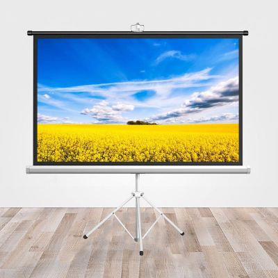 FAFACAI Free-Standing Tripod Projection Screen, 4:3/16:9 HD Outdoor Indoor Foldable Movie Projection Screen, Portable Mobile Projector Screen for Home Office Presentations (84) (60inch 4:3)