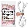 100 Pack Reusable Zip Ties 12" + 24 Pack Magnetic Cable Ties Cat's Paw Design, Great for Bundling and Organizing view 3