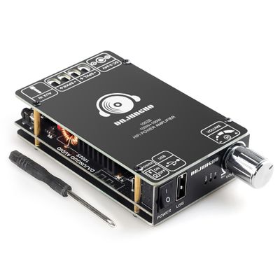 1002S 2.0 Bluetooth Amplifier Board with TPA3116D2 Chips, 100W+100W Power Output, Bluetooth/USB/3.5mm AUX Input