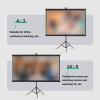 FAFACAI 178 Viewing Angle Projector Screen with Stand, Indoor Outdoor Wrinkle-Free Design Projection Screen, 4:3/16:9 HD 2.3 Gain Floor-Standing Projection Screen (100) (100inch 16:9) view 2