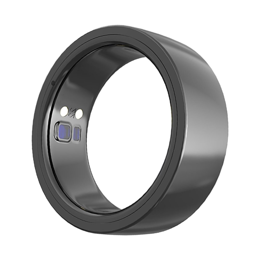 Wearable Smart Ring, Sleep Tracking Heart Rate Blood Oxygen Health Ring, Waterproof Outdoor Activity and Fitness Health Tracker(Black,8#)