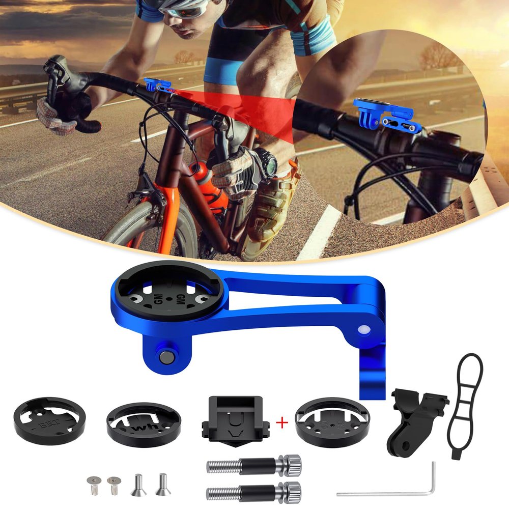 BIKOOCO Out Front Adjustable Bicycle Mount - Bike for Garmin Extended Mountain Bike Computer Road Mountain Cycling GPS Combo Extended Bike Accessories for 32mm Handlebar