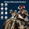 QSPORTPEAK Motorbike Helmets Bluetooth intercom,M2C Full Duplex Wireless Motorcycle Bluetooth Headset for 2-6 Riders with LCD Screen,CVC+DSP Noise Cancellation Music Share IP67Waterproof,1 Pack view 2